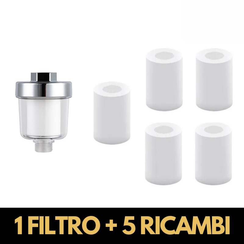 Filtro Doccia Pro - Filtrazione Completa contro Calcare, Ruggine e Metalli