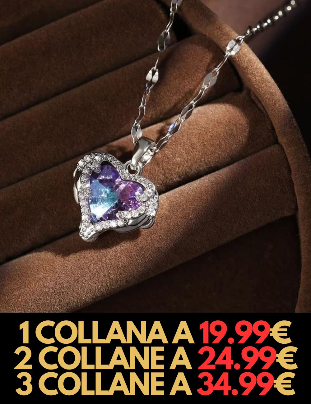 Collana Cuore di Cristallo - CONFEZIONE REGALO INCLUSA!