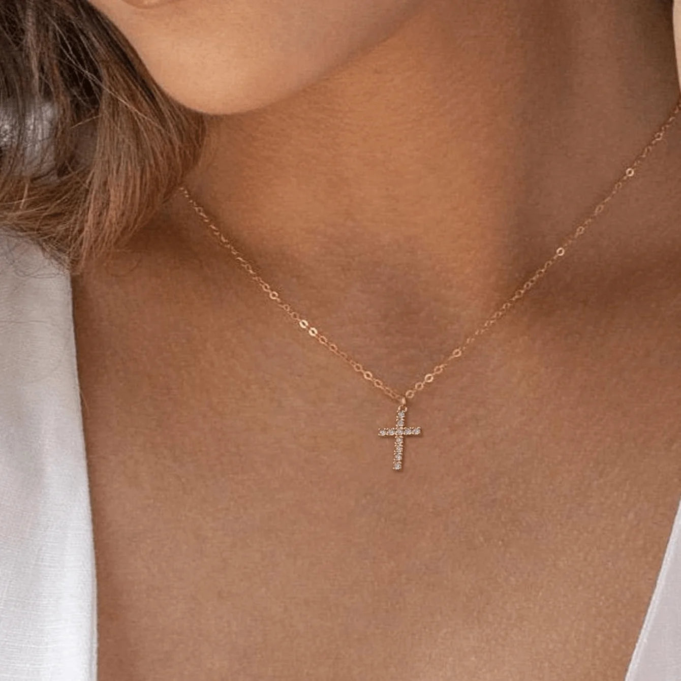 Collana Croce Fine | CONFEZIONE REGALO INCLUSA!