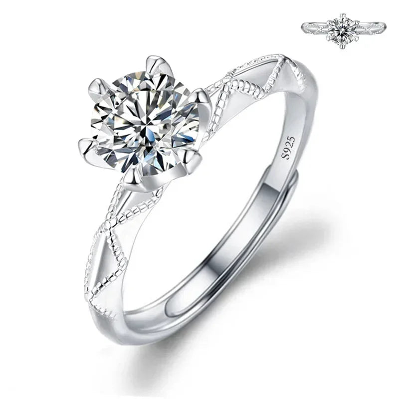 Solitari 1ct Moissanite | Collane, Anelli e Orecchini | Confezione regalo inclusa