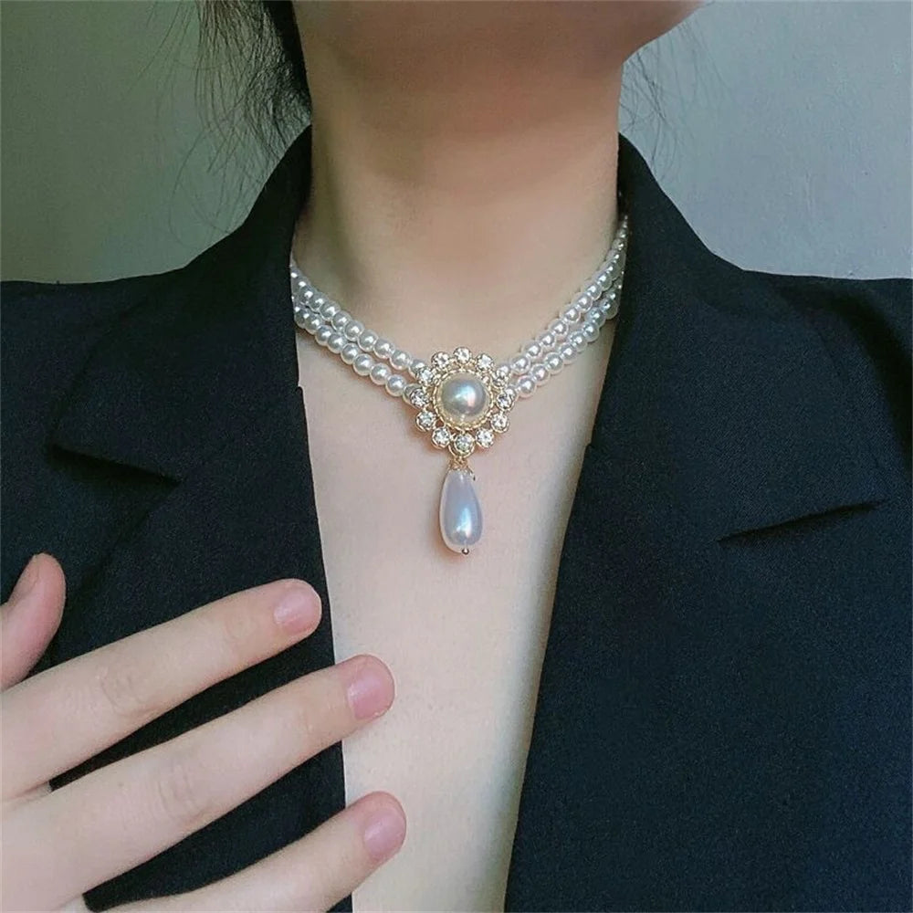 Collana Perlata con Zirconi | CONFEZIONE REGALO INCLUSA!
