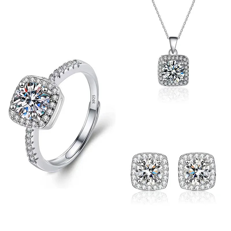 Solitari 1ct Moissanite | Collane, Anelli e Orecchini | Confezione regalo inclusa