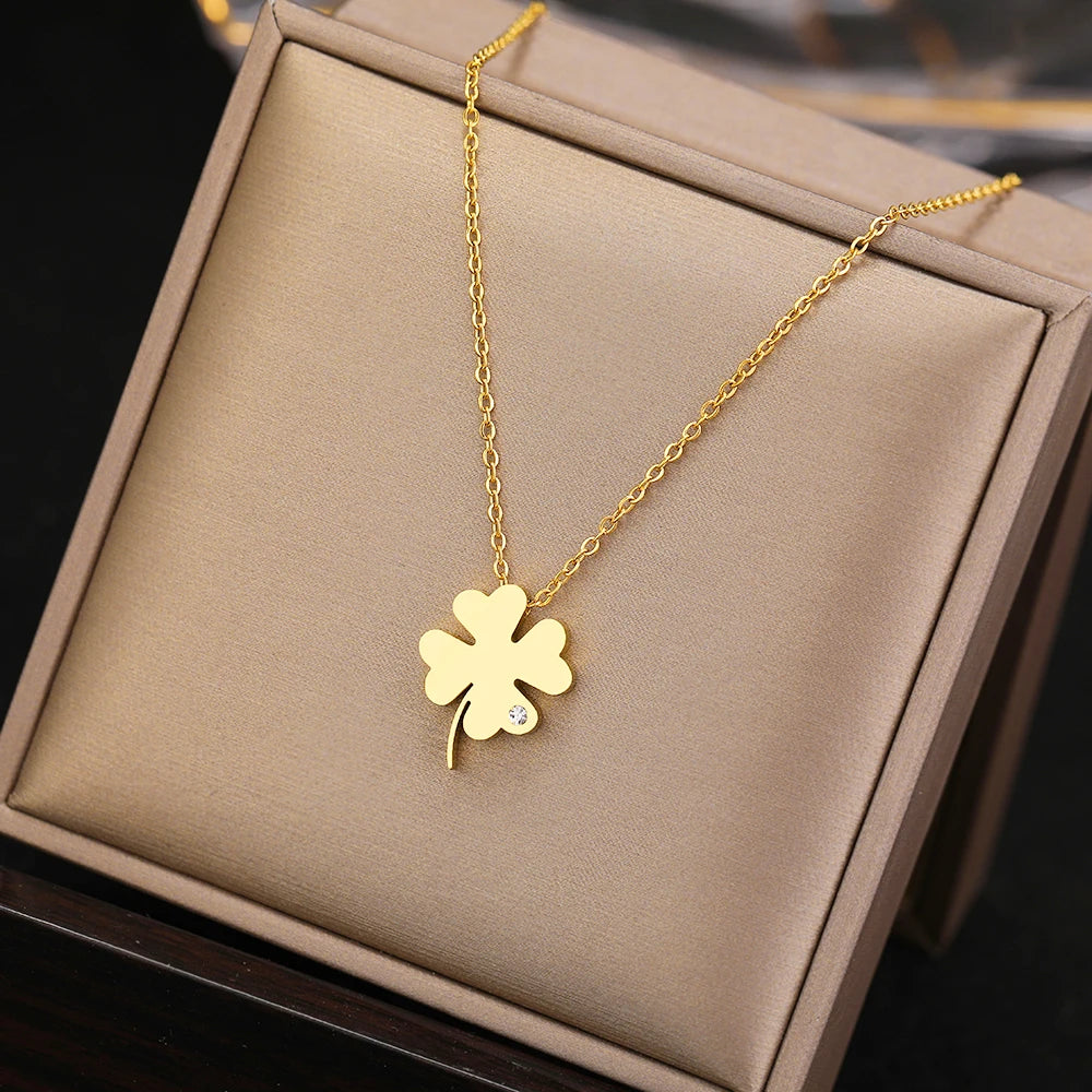 Collana Quadrifoglio Punto Luce | CONFEZIONE REGALO INCLUSA!