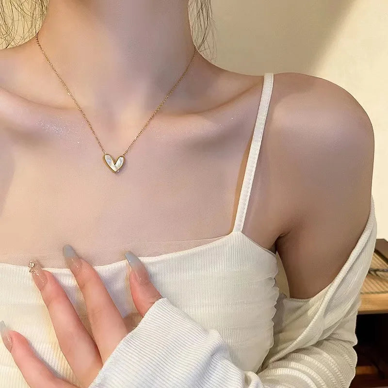 Collana Cuore Perlato | CONFEZIONE REGALO INCLUSA!