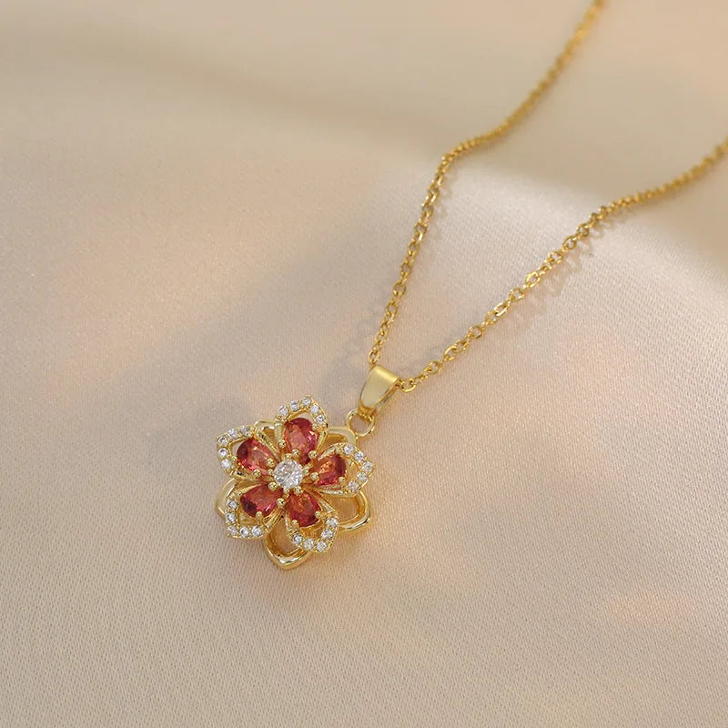 Collana Fiore Girevole | CONFEZIONE REGALO INCLUSA!