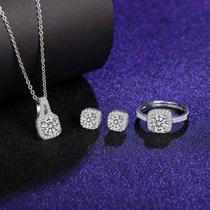 Solitari 1ct Moissanite | Collane, Anelli e Orecchini | Confezione regalo inclusa