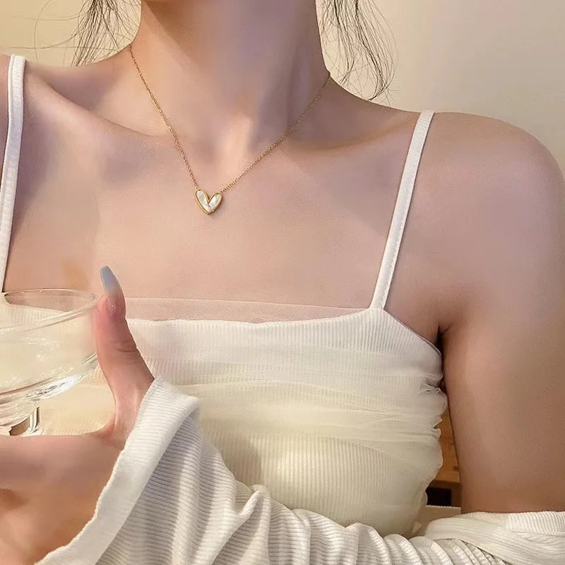 Collana Cuore Perlato | CONFEZIONE REGALO INCLUSA!