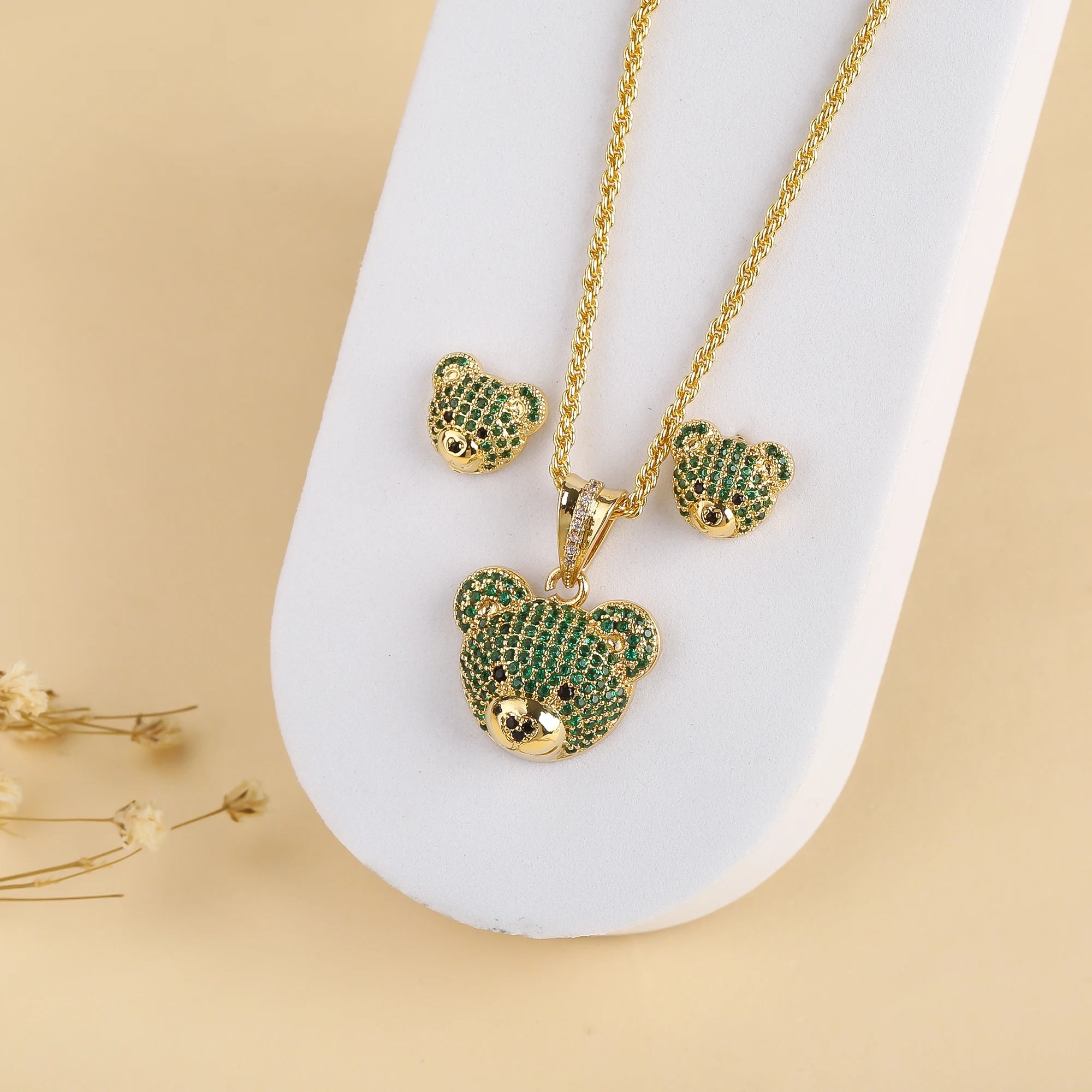 Collana e Orecchini Orsacchiotto Diamantato | CONFEZIONE REGALO INCLUSA