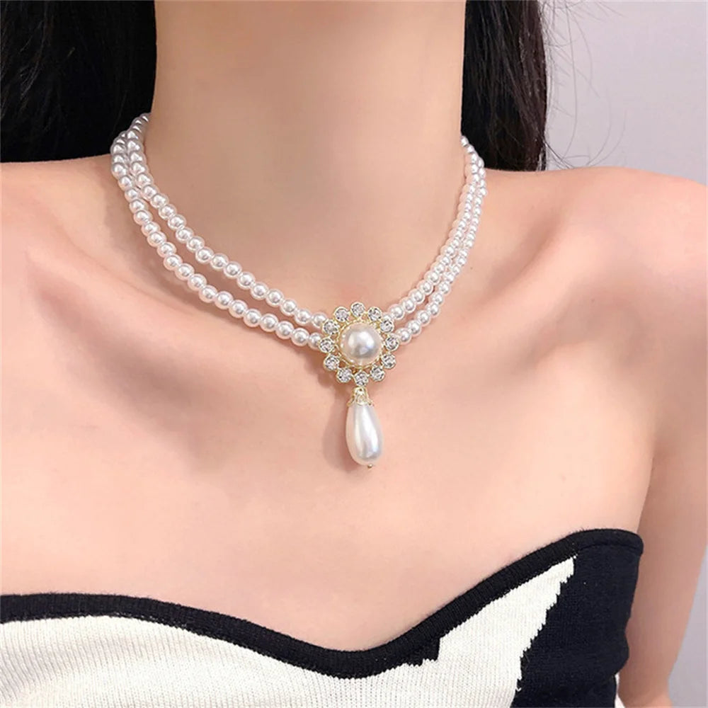 Collana Perlata con Zirconi | CONFEZIONE REGALO INCLUSA!