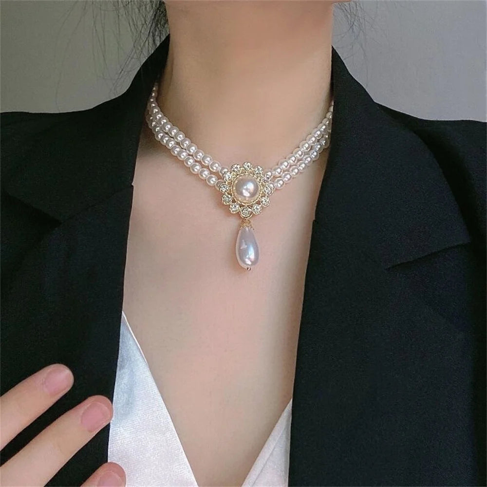 Collana Perlata con Zirconi | CONFEZIONE REGALO INCLUSA!
