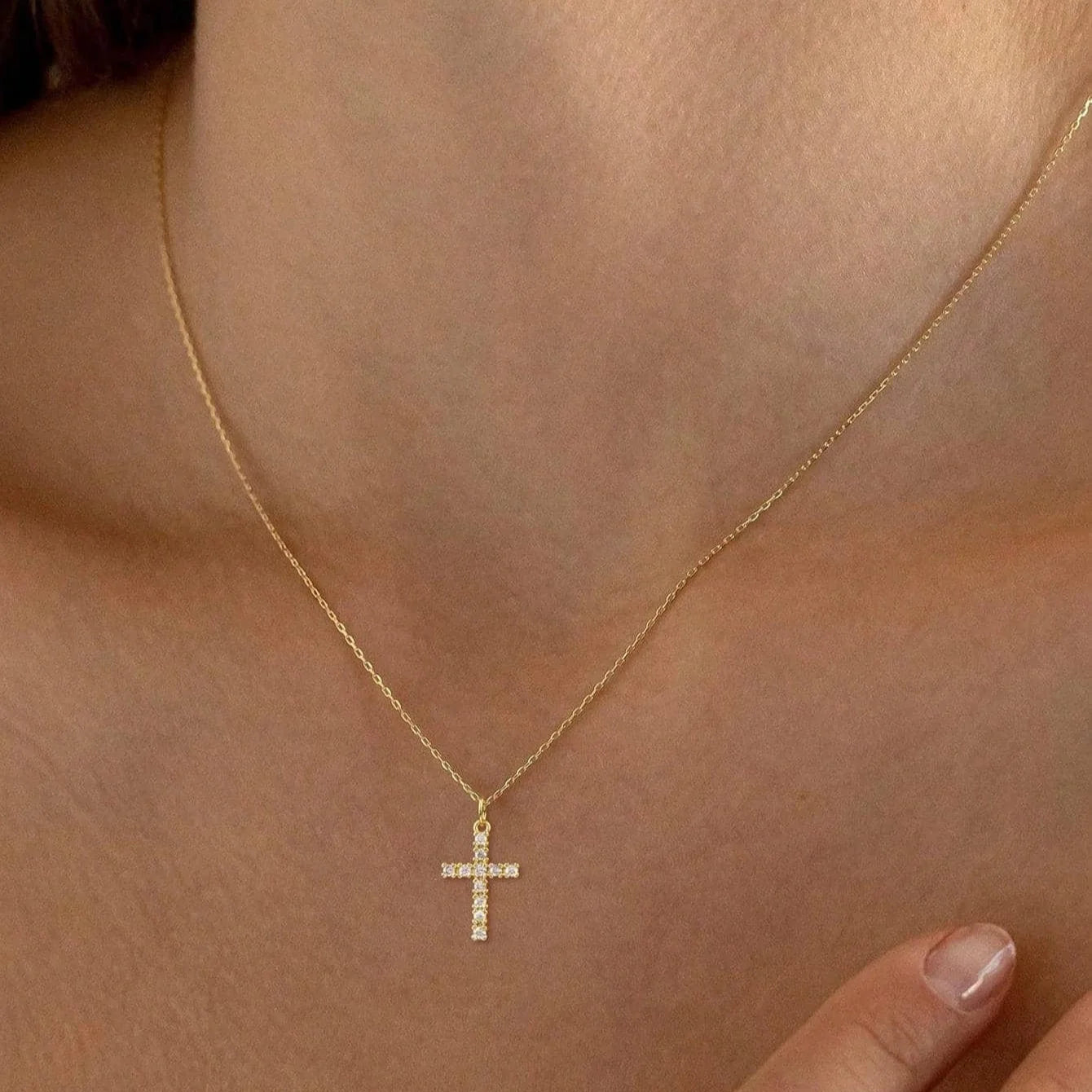 Collana Croce Fine | CONFEZIONE REGALO INCLUSA!