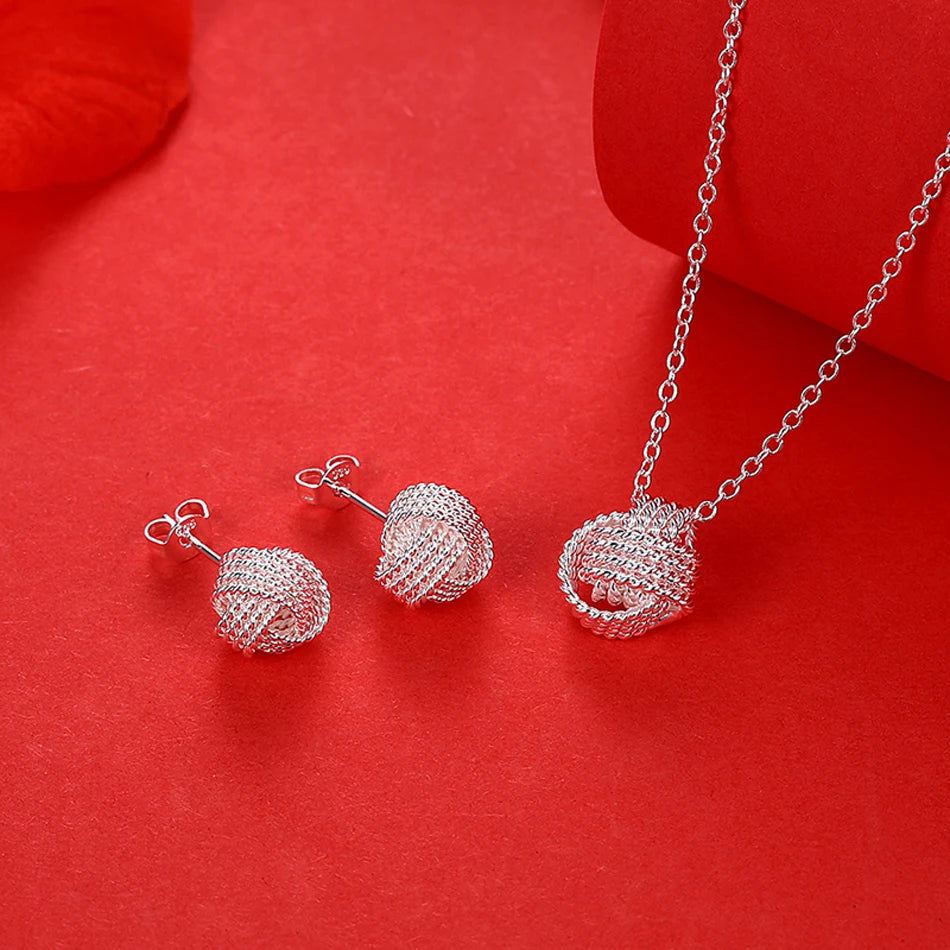 Collana con Orecchini Intrecciati | CONFEZIONE REGALO INCLUSA!