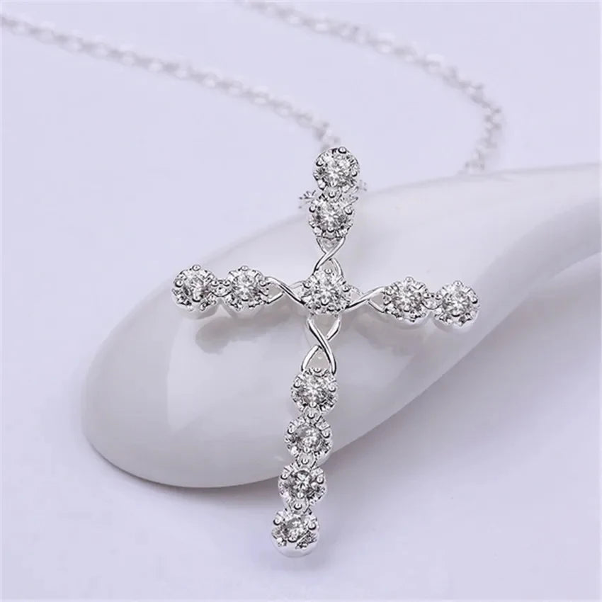 Collana Croce e Zirconi | CONFEZIONE REGALO INCLUSA!