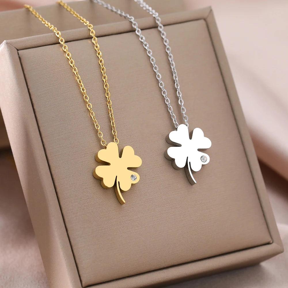 Collana Quadrifoglio Punto Luce | CONFEZIONE REGALO INCLUSA!